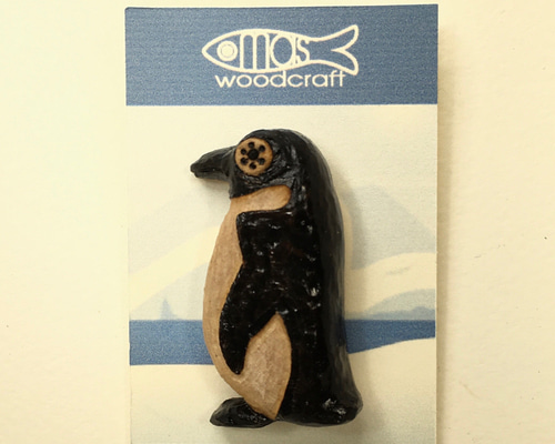 木のブローチ ペンギン ブローチ maswood1990 通販 15423340