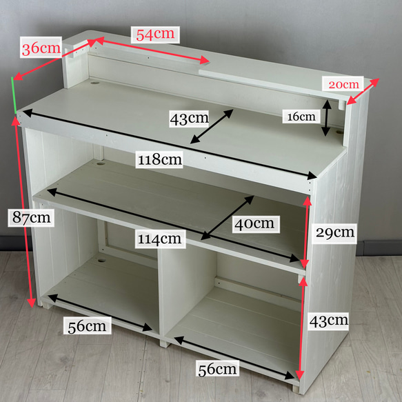 受注製作_BARIKI_レジカウンター_レジ台_ 幅120cm×奥行49cm×高さ105cm_BK02MW 9枚目の画像