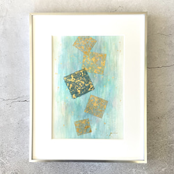 うずまき2 モダンアート 抽象画 ブルー インテリア モデルルーム