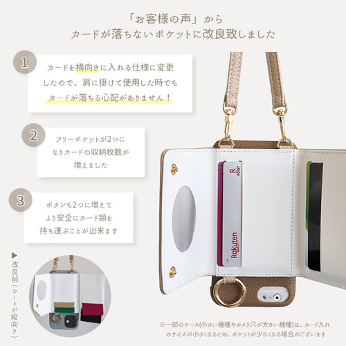 スマホケース ハード 全機種対応【レザー×カード入れor小銭入れ