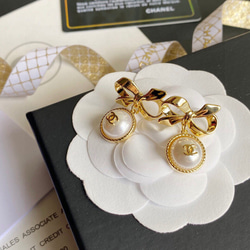 【上品カワイイ♡】シャネル CHANEL フープ 2連 ピアス 高級感溢れる一品♪】CHANEL フープ 2連 ピアス