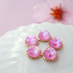 色が変わる 桜色１粒リング～sakura jelly～ さくら サクラ 春 ピンク シンプル 5枚目の画像