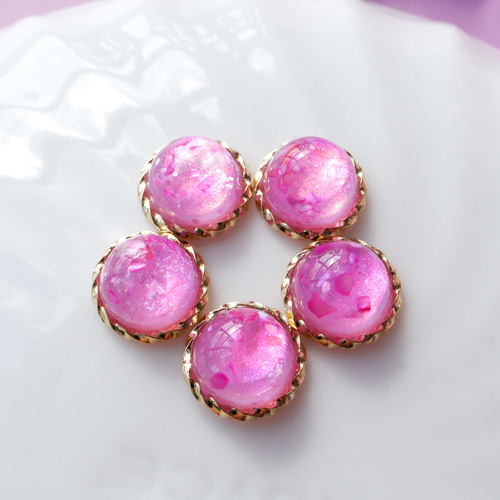 新品 パリ購入☆14kgf ピンクジェイド ブルーアパタイト ピアス