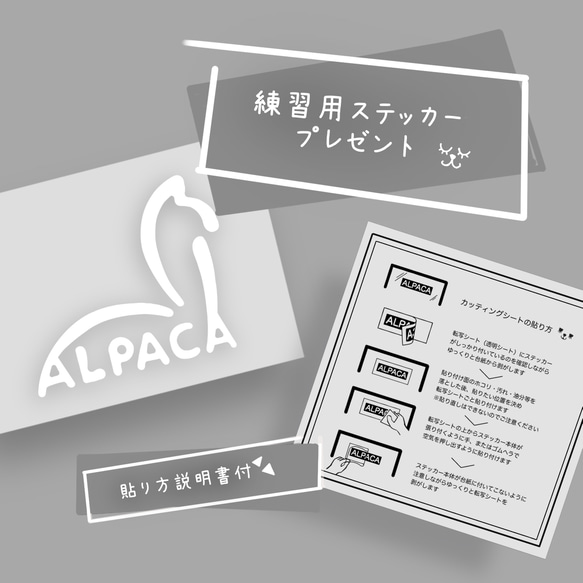 名前入れ☆かわうそ【練習ステッカー付】ネームステッカー　ペット　動物 4枚目の画像