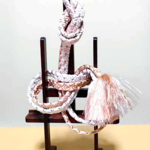 帯締め 手組 組紐 長尺 菊唐組 朱系 和装小物（帯・半襟） 和彩