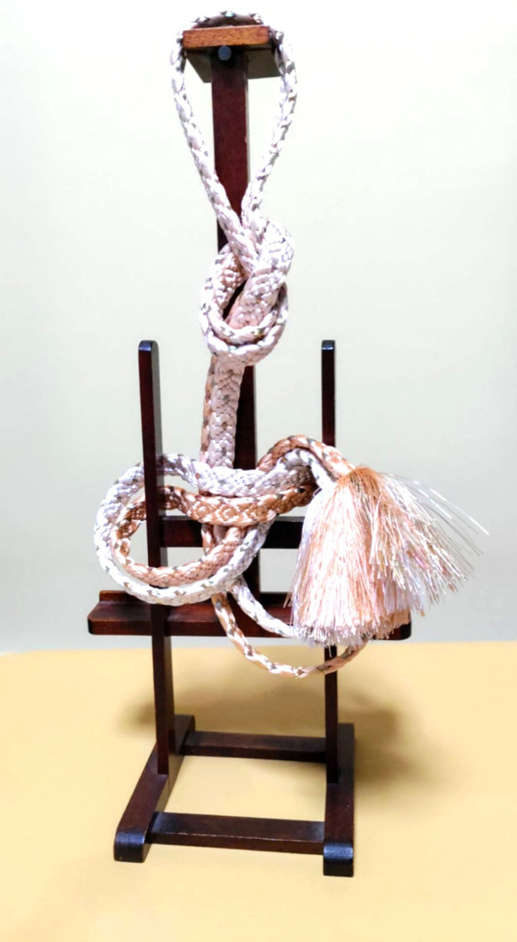 帯締め 手組 組紐 長尺 菊唐組 朱系 和装小物（帯・半襟） 和彩