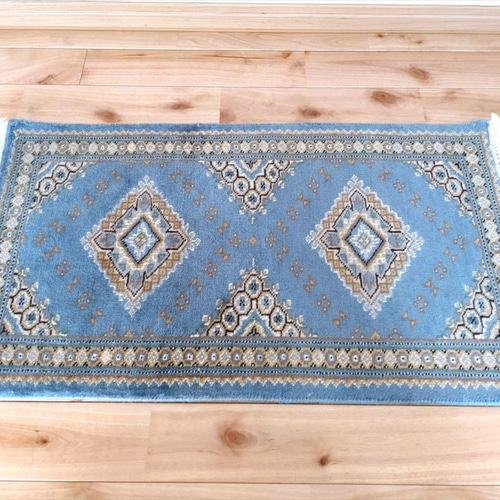 手織り ペルシャ絨毯 パキスタン ラグ 玄関マット シルクタッチ