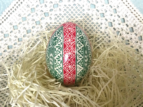 イースターエッグ(PYSANKY)  本物の卵です(๑˃̵ᴗ˂̵) 2枚目の画像