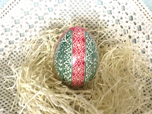 イースターエッグ(PYSANKY)  本物の卵です(๑˃̵ᴗ˂̵) 4枚目の画像