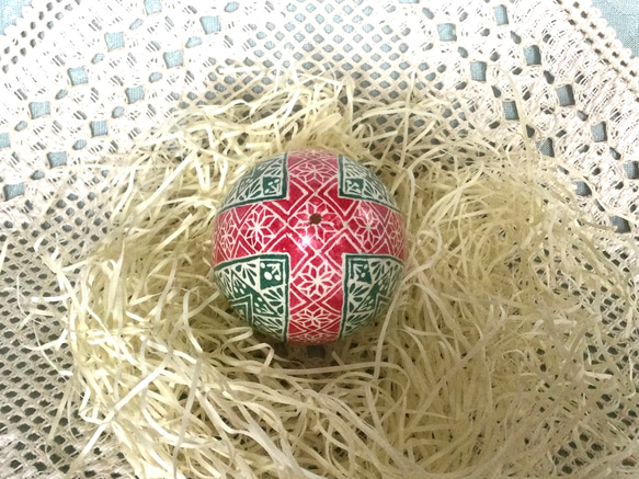 イースターエッグ(PYSANKY)  本物の卵です(๑˃̵ᴗ˂̵) 5枚目の画像