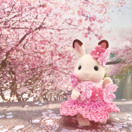 シルバニアファミリー 桜のドレス その他人形 こはるの森 通販 シルバニアファミリー 桜のドレス その他人形 こはるの森 通販