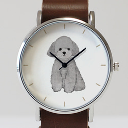 トイプードル（グレー）【１】の腕時計 2枚目の画像