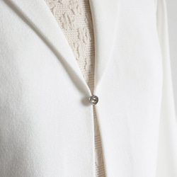 售罄！ [產生成熟而美麗的輪廓！ ] Milano 羅紋領 Bolero 夾克 [白色] 第7張的照片