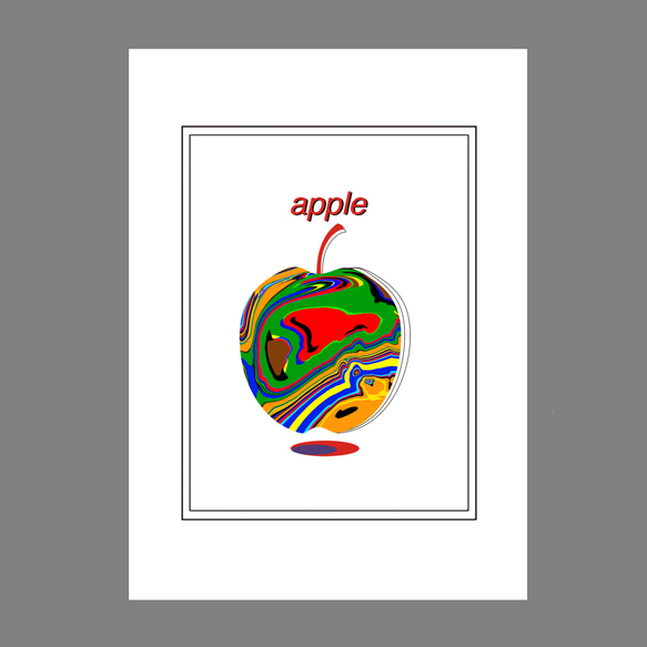 ポスターA4版/リンゴ第4弾/Apple/オリジナルイラスト 4枚目の画像