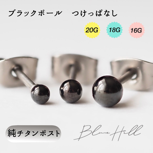 金属アレルギー対応】オール純チタン ピアス メビウスボール