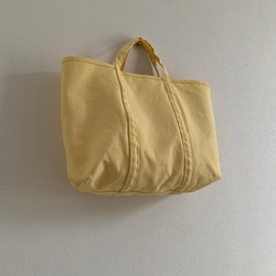 【A4対応】帆布　BASIC TOTE ( M ) ルミナスイエロー 3枚目の画像