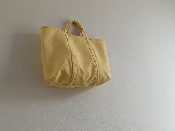 【A4対応】帆布　BASIC TOTE ( M ) ルミナスイエロー 2枚目の画像