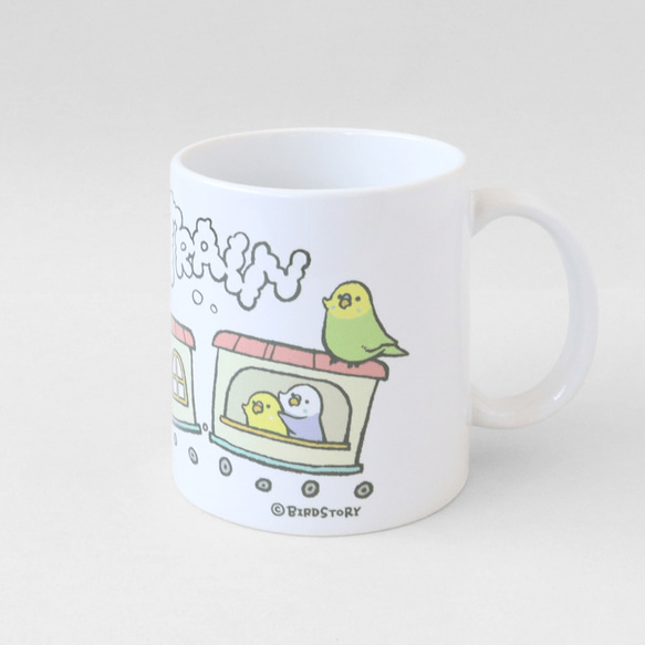 マグカップ（BIRD TRAIN / セキセイインコ） 1枚目の画像