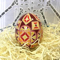 イースターエッグ(PYSANKY)  本物の卵です(๑˃̵ᴗ˂̵) 2枚目の画像