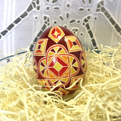 イースターエッグ(PYSANKY)  本物の卵です(๑˃̵ᴗ˂̵) 4枚目の画像