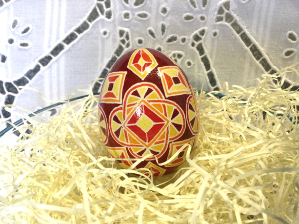 イースターエッグ(PYSANKY)  本物の卵です(๑˃̵ᴗ˂̵) 4枚目の画像