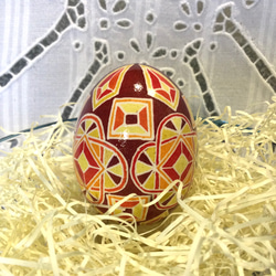 イースターエッグ(PYSANKY)  本物の卵です(๑˃̵ᴗ˂̵) 3枚目の画像