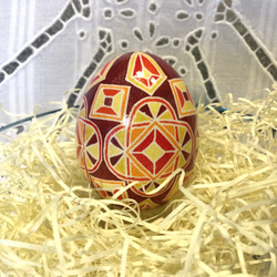 イースターエッグ(PYSANKY)  本物の卵です(๑˃̵ᴗ˂̵) 1枚目の画像