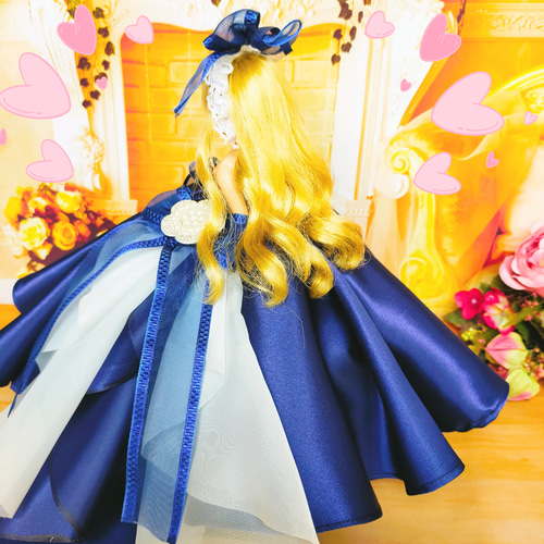 リカちゃんの服 ハンドメイド♡春色のドレス♡ お値下げ 5000円→3000円 リカちゃんサイズ ドレス 手作り 桜色