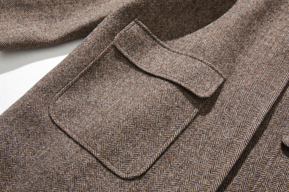 100%羊毛 長版大衣，既能穿出成熟的造型，又不會顯得太隨興 羊毛大衣 230102-3 第5張的照片