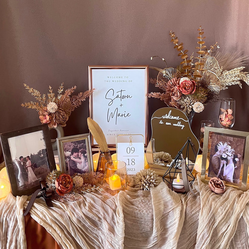 ウェルカムスペース テラコッタオレンジ&ブラウン(ウェルカムボード