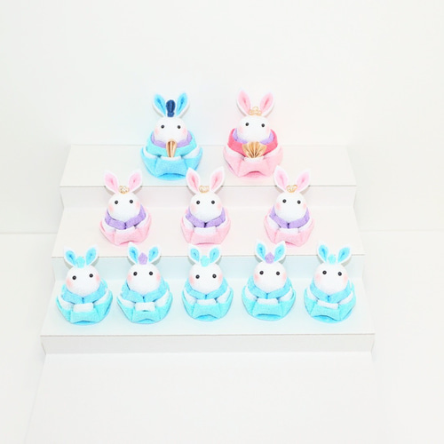 三人官女 うさぎの雛祭り つまみ細工 ひな人形・雛飾り blume