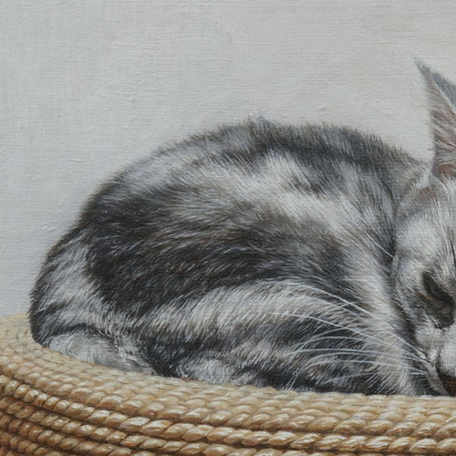 油絵専用おもなが猫三きょうだい