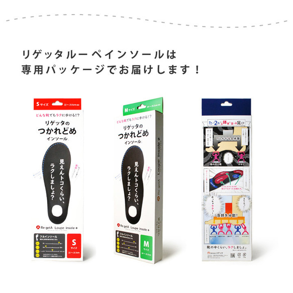 つかれどめインソール  RegetA Loupe insole＋ 靴に入れるだけでリゲッタの履き心地に！ 10枚目の画像