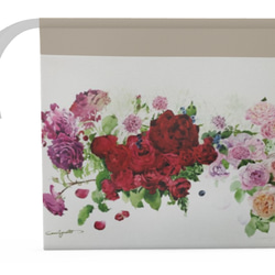 【訂做】花園玫瑰意大利皮革手提包 第8張的照片