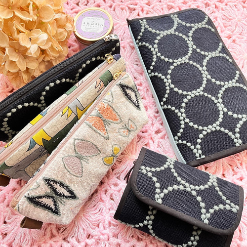 mina perhonen 生地使用*:. ⚮̈ tambourine 小財布 Sﾌｧｽﾅｰ/ｺｲﾝｹｰｽ  