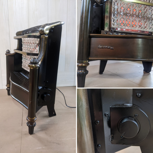 アンティークストーブ ISOMURA（改）実働品 電気ストーブ 電気ヒーター