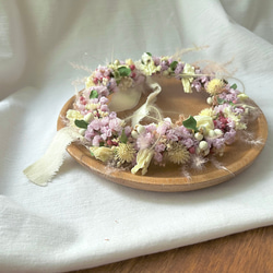 小花の花冠　/ ドライフラワー　リース　スワッグ　春 2枚目の画像