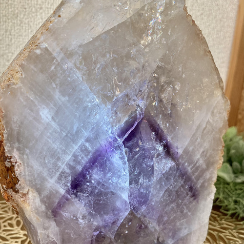 万華鏡✨ パープルファントムアメジスト　訳あり特別価格　台座付き　置物　原石 万華鏡✨ パープルファントムアメジスト訳あり特別価格台座付き
