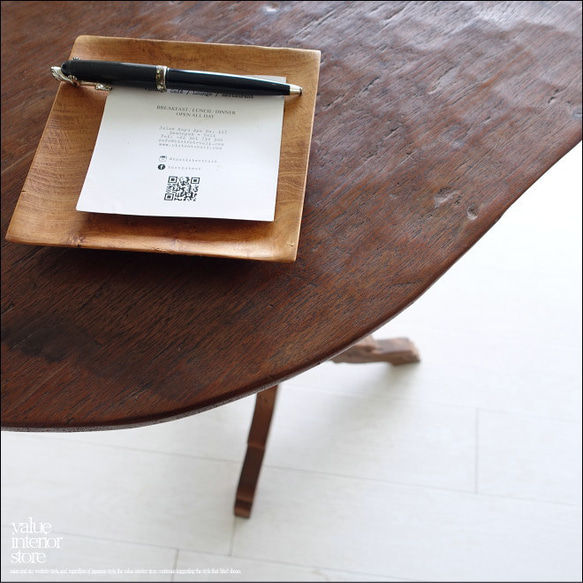 チーク無垢材 ヴィンテージサイドテーブルAnqbo08 机 アンティークテーブル 什器 無垢材家具 コーヒーテーブル 8枚目の画像