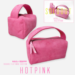 再販▶︎春/BarbiePINK♡トレンドのフラットハンドル・ミニボストンハンドバッグ　牛革(BB220725) 10枚目の画像