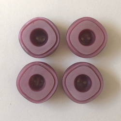 レトロ サークル ボタン ピンク 24mm 4個セット ea-013 1枚目の画像