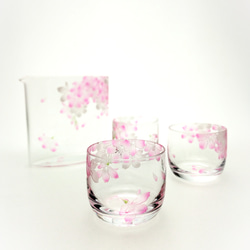 桜の冷酒グラス[セミレッドクリスタル] 6枚目の画像