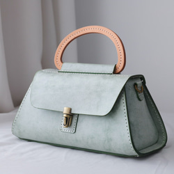 【Creema 獨家早鳥價，免運費】真皮手工單肩包，全手工縫製，兩用包 第3張的照片