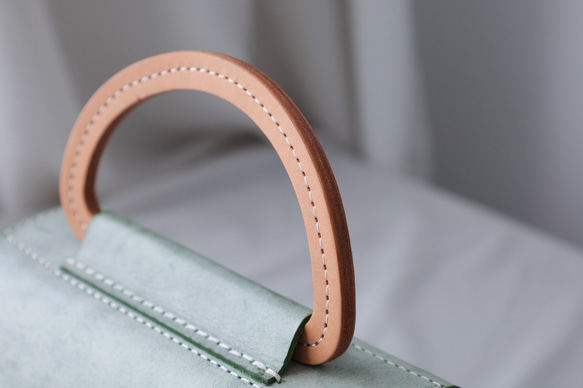 【Creema 獨家早鳥價，免運費】真皮手工單肩包，全手工縫製，兩用包 第7張的照片