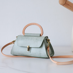 【Creema 獨家早鳥價，免運費】真皮手工單肩包，全手工縫製，兩用包 第14張的照片