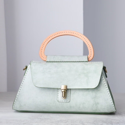 【Creema 獨家早鳥價，免運費】真皮手工單肩包，全手工縫製，兩用包 第18張的照片