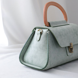 【Creema 獨家早鳥價，免運費】真皮手工單肩包，全手工縫製，兩用包 第4張的照片