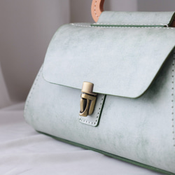 【Creema 獨家早鳥價，免運費】真皮手工單肩包，全手工縫製，兩用包 第5張的照片