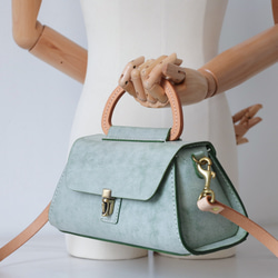 【Creema 獨家早鳥價，免運費】真皮手工單肩包，全手工縫製，兩用包 第17張的照片