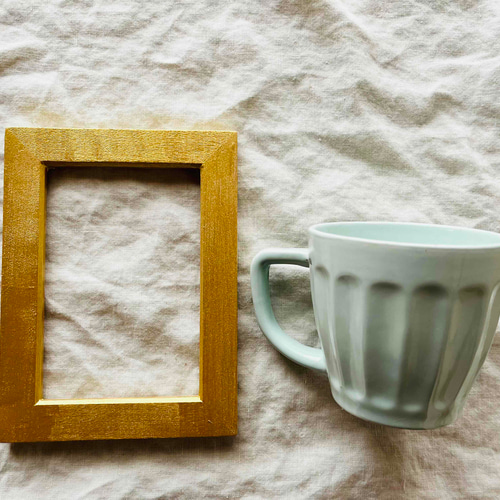 12×16㎝「見知らぬ風景」油彩画・原画・額装・壁掛け・独立スタンド付き